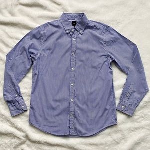 Gap Pinstripe Button-Up Shirt Blue and White Size Medium